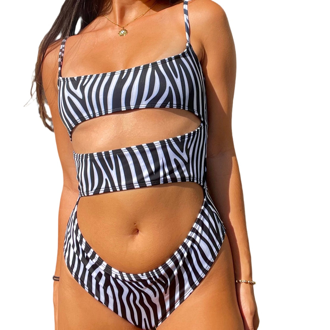 Capri Swim- Zebra Striped🦓